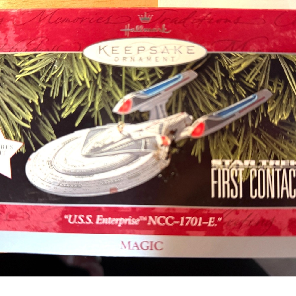 Hallmark Star Trek First Contact USS Enterprise NCC-1701-E 1998 Ornament Lighted